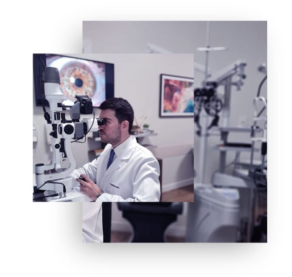 Exames clínicos e cirurgias oftalmológicas